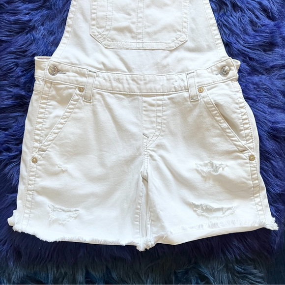 TRUE RELIGION Ripped Frayed Hem Jean Denim Overalls - Picture 9 of 14